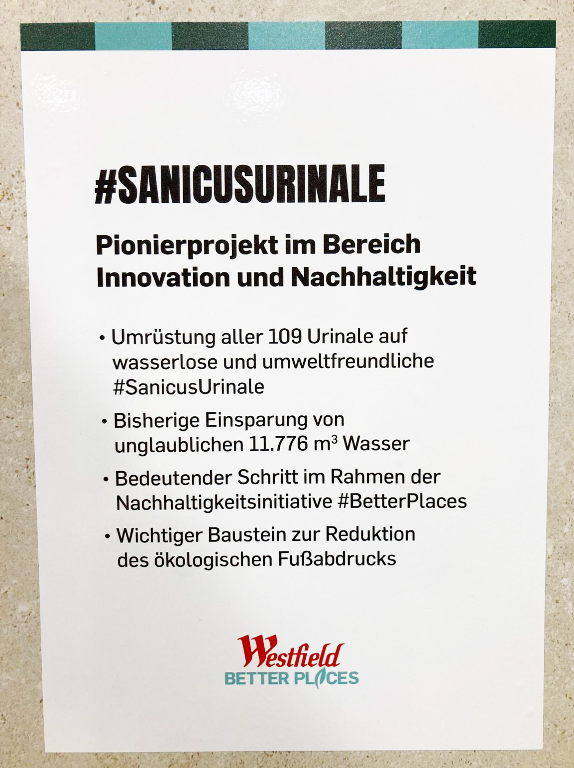 Nachhaltigkeit im Alltag - Westfield Donau Zentrum